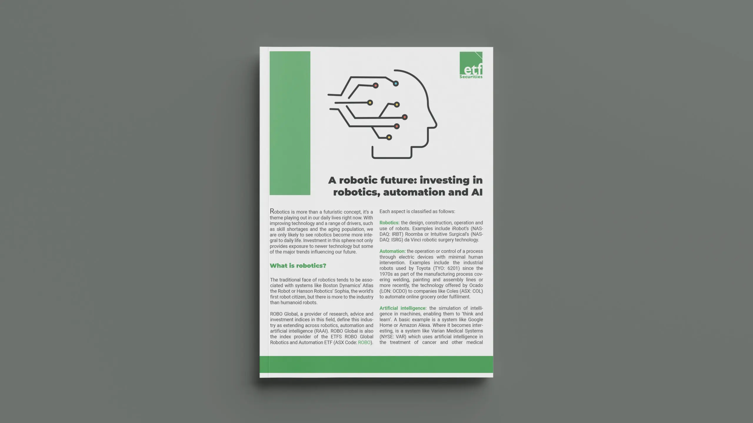 A robotic future: investing in robotics, automation and AI
